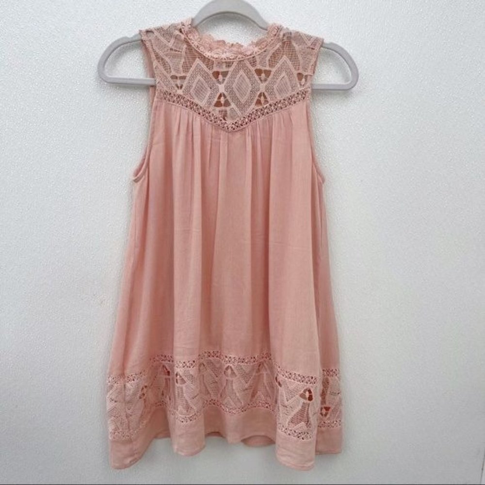 *50% OFF! Blu Pepper bohemian lace dress pink sleeveless